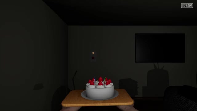 House office with a small wall button to the left of a black screen